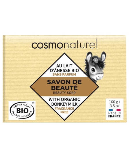 Cosmo Naturel - Savon au lait d'ânesse Karité sans parfum - 100 gr