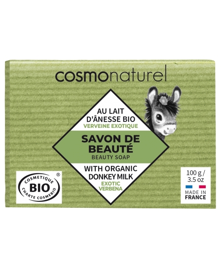 Cosmo Naturel - Savon au lait d'ânesse à l'huile essentielle de Verveine - 100 gr Cosmo Naturel - Savon au lait d'ânesse à l'huile essentielle de Verveine - 100 gr