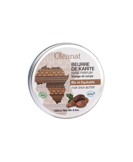 Oleanat - Beurre de karité extra pur Bio équitable sans parfum - 100 ml Oleanat - Beurre de karité extra pur Bio équitable sans parfum - 100 ml