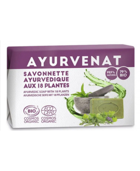 Oleanat - Savonnette ayurvédique aux 18 plantes - 100 gr Oleanat - Savonnette ayurvédique aux 18 plantes - 100 gr