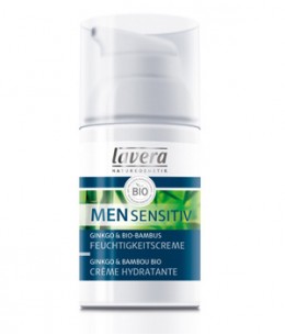 Lavera - Crème hydratante Men Sensitiv Ginkgo et Bambou - 30 ml