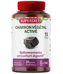 Super Diet - Charbon Végétal Activé - 150 gélules