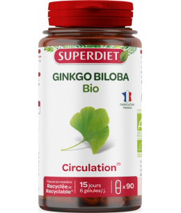 Ginkgo Biloba Bio - 90 gélules végétales - Super Diet fonctions cognitives Espritphyto