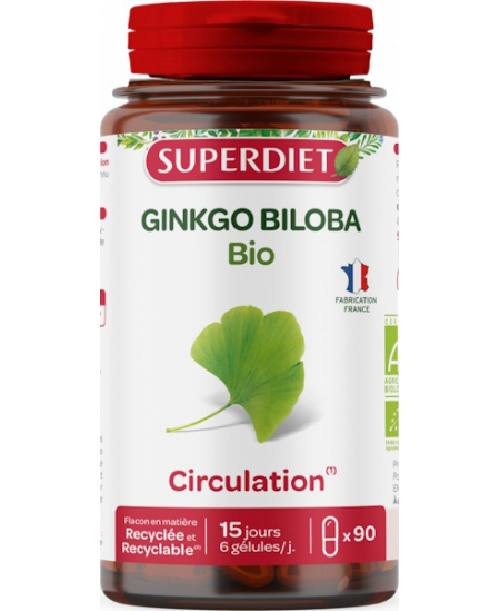 Ginkgo Biloba Bio - 90 gélules végétales - Super Diet fonctions cognitives Espritphyto Ginkgo Biloba Bio - 90 gélules végétales - Super Diet fonctions cognitives Espritphyto