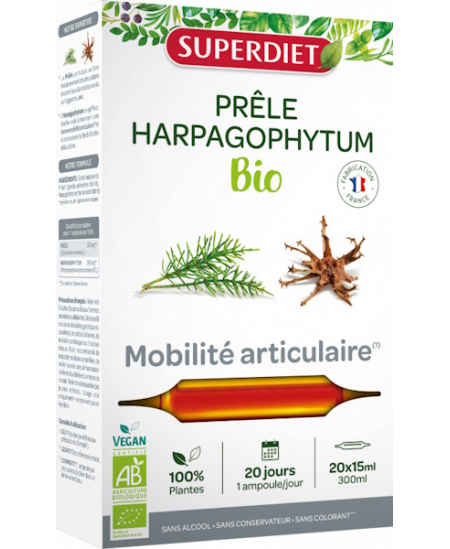 Prêle Harpagophytum Bio - 20 ampoules de 15ml - Super Diet confort articulaire Espritphyto Prêle Harpagophytum Bio - 20 ampoules de 15ml - Super Diet confort articulaire Espritphyto