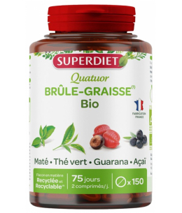 Super Diet - Quatuor Maté Guarana Thé vert Acaï brule graisse - 150 comprimés