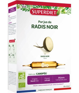 Super Diet - Radis Noir Bio - 20 ampoules de 10 ml