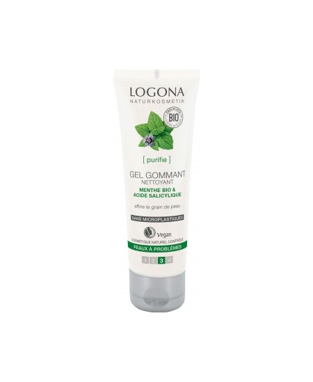 Logona - Gel gommant Menthe bio / Acide salicylique - 100 ml