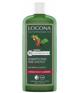 Logona Shampooing Age Energy caféine bio 250 ml bardane ginkgo pour cheveux fins et clairsemés Espritphyto