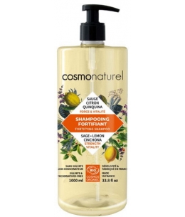 Shampooing Fortifiant Quinquina Sauge Citron - 1 litre Cosmo Naturel force brillance Espritphyto