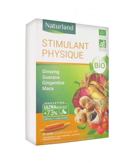 Naturland - Extrait Fluide Bio - Ginseng, guarana, gingembre et maca Naturland - Extrait Fluide Bio - Ginseng, guarana, gingembre et maca