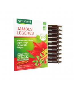 Extrait Fluide Bio-Marronnier d'Inde, Hamamelis, Vigne Rouge, fragon - Naturland espritphyto