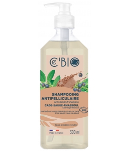 C'bio - Shampoing antipelliculaire Cade Sauge Rhassoul - 500 ml