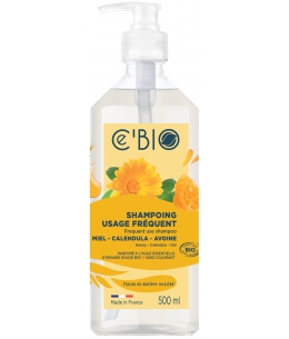 Shampooing usage fréquent Miel Calendula Avoine 500 ml C'bio shampoing familial Espritphyto