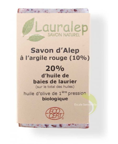 Lauralep - Le savon d'Alep à l'Argile Rouge - 150 gr