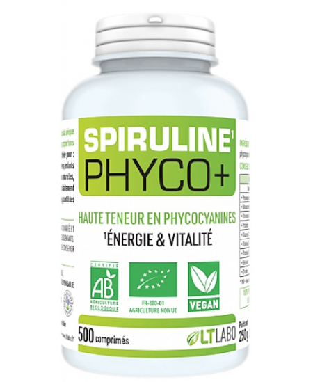 Lt Labo - Spiruline Bio Phyco+ - 500 comprimés Lt Labo - Spiruline Bio Phyco+ - 500 comprimés