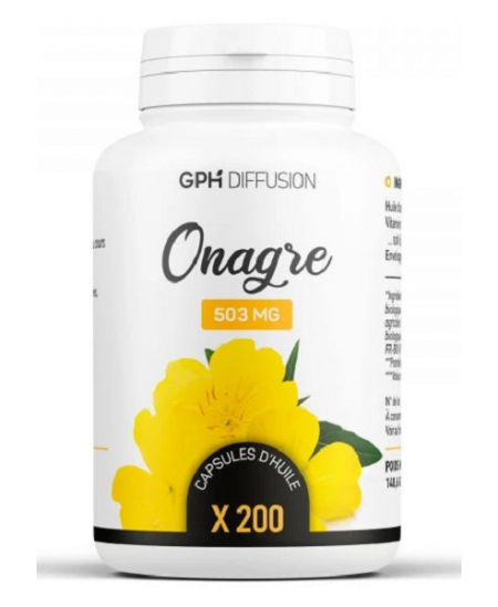 GPH Diffusion - Huile d'Onagre bio - 200 capsules GPH Diffusion - Huile d'Onagre bio - 200 capsules