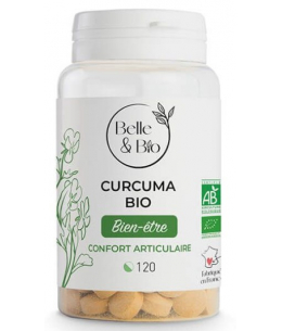 Curcuma pipérine Bio - 120 comprimés - Belle et Bio maintien de la santé des articulations Espritphyto