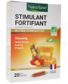 Extrait Fluide Bio - Panax Ginseng, Gelée Royale, Acérola, Propolis - 20 ampoules de 10ml Naturland tonus Espritphyto