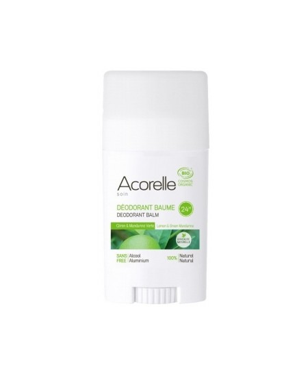 Acorelle - Déodorant Baume Stick Citron Mandarine verte - 40 gr Acorelle - Déodorant Baume Stick Citron Mandarine verte - 40 gr