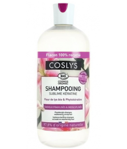 Coslys - Shampooing Kératine cheveux fragiles et indisciplinés - 500 ml