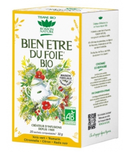 Tisane Bien être du foie 20 sachets de 32g Romon Nature Espritphyto infusion foie vesicule