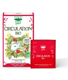 Tisane Circulation bio 20 sachets 32g Romon Nature aide circulatoire vigne rouge Espritphyto