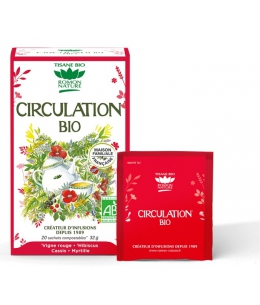 Tisane Circulation bio - 20 sachets 32g - Romon Nature aide circulatoire vigne rouge Espritphyto