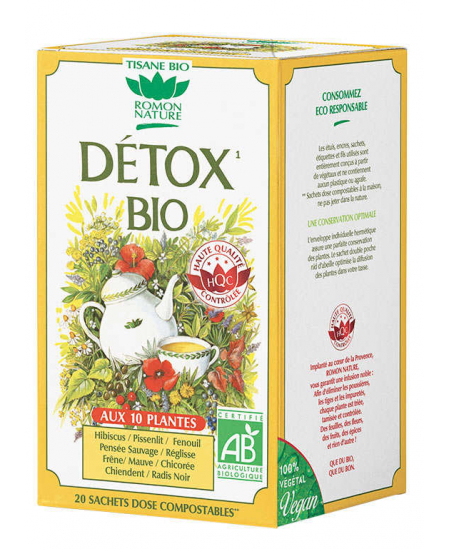 Romon Nature - Tisane complexe Détox - 20 sachets de 32 gr Romon Nature - Tisane complexe Détox - 20 sachets de 32 gr