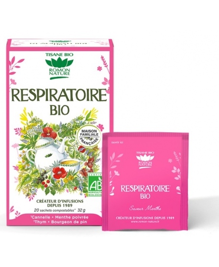 Romon Nature - Tisane Respiratoire bio - 20 sachets Romon Nature - Tisane Respiratoire bio - 20 sachets