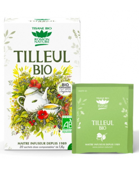 Tisane Tilleul bio - 20 sachets - Romon Nature bractées de tilleul Espritphyto