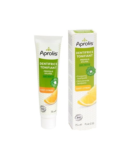 Dentifrice Tonifiant sans menthe Propolis et xylitol 75 ml Aprolis hygiène bucco dentaire Espritphyto Dentifrice Tonifiant sans menthe Propolis et xylitol 75 ml Aprolis hygiène bucco dentaire Espritphyto