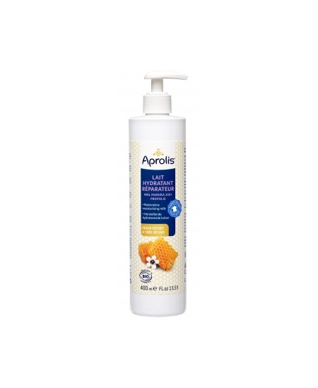 Aprolis - Lait hydratant Réparateur Miel de Manuka et Propolis - 400 ml Aprolis - Lait hydratant Réparateur Miel de Manuka et Propolis - 400 ml