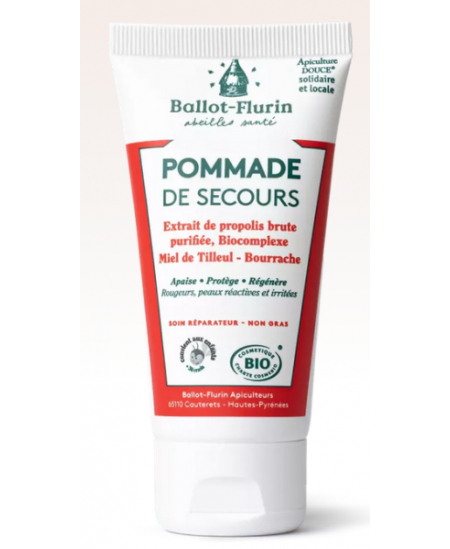 Pommade de secours à la Propolis - 50 ml - Ballot Flurin propolis miel de tilleul bourrache Espritphyto