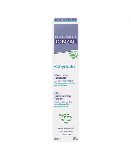 Eau Thermale Jonzac - Soin riche réhydratant peaux déshydratées et sensibles - 50 ml Eau Thermale Jonzac - Soin riche réhydratant peaux déshydratées et sensibles - 50 ml
