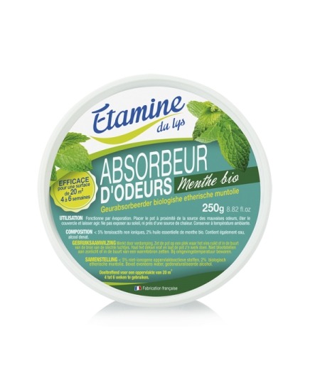 Etamine du Lys - Absorbeur d'odeurs à l'huile essentielle de menthe bio - 250 gr