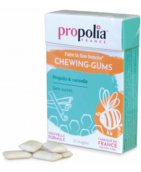 Propolia - Chewing Gum Propolis et Cannelle - Boîte de 27 gommes Propolia - Chewing Gum Propolis et Cannelle - Boîte de 27 gommes