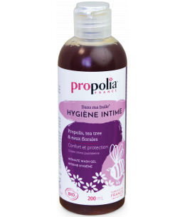 Propolia Gel d'hygiène intime bio Propolis et Tea tree - 200 ml base lavante ultra douce sans savon Espritphyto