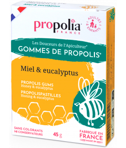 Gommes de Propolis Eucalyptus - Sachet de 45g - Propolia haleine fraiche hygiène bucco dentaire Esprit phyto