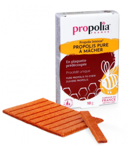 Propolis pure à mâcher Plaquette de 10gr sous cellophane Propolia extrait de propolis Espritphyto