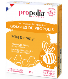 Propolia Gommes de Propolis Miel et Orange 45 gr - Propolia meilleure haleine Espritphyto