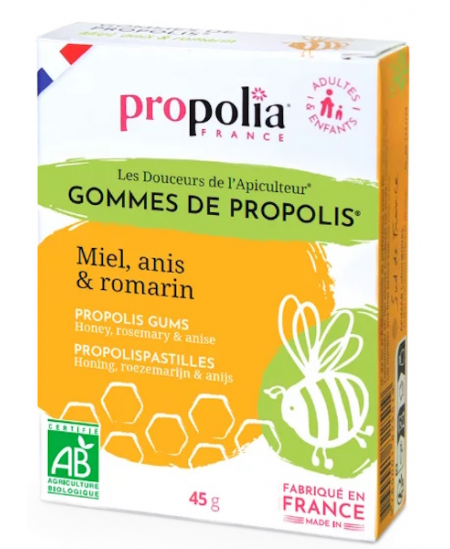 Propolia - Gommes de Propolis Romarin bio - 45 gr Propolia - Gommes de Propolis Romarin bio - 45 gr