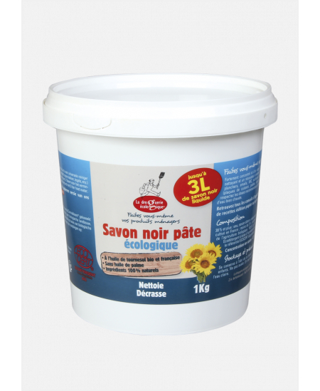 Droguerie Ecologique - Savon noir en pâte à base d'huiles végétales et bio - 1 kg Droguerie Ecologique - Savon noir en pâte à base d'huiles végétales et bio - 1 kg