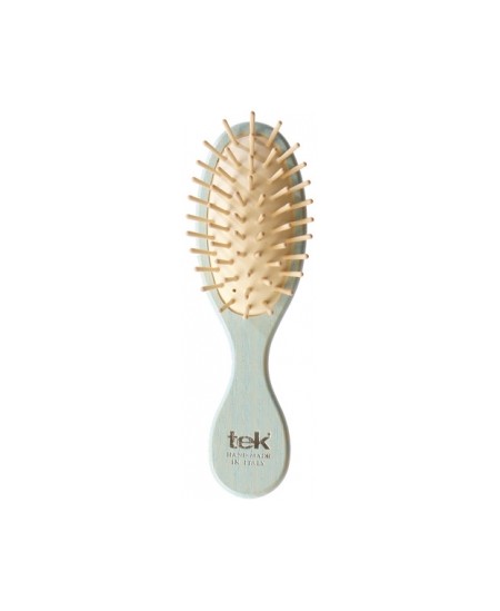 Tek - Mini Brosse ovale en Frêne Bleue