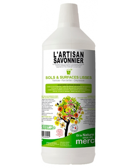 L'Artisan Savonnier Entretien - Sols et Surfaces lisses - 1L L'Artisan Savonnier Entretien - Sols et Surfaces lisses - 1L