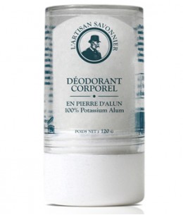 L'artisan Savonnier Hygiène - Déodorant corporel Pierre D'Alun mixte naturelle - 120 gr