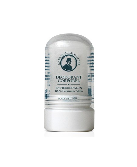 L'artisan Savonnier Hygiène - Déodorant corporel Pierre D'Alun mixte naturelle - 60 gr L'artisan Savonnier Hygiène - Déodorant corporel Pierre D'Alun mixte naturelle - 60 gr