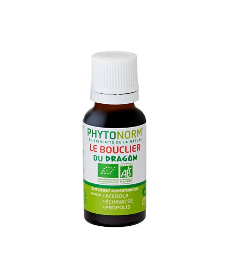 Le bouclier du dragon 100% BIO Sans HE - 20 ml - Phytonorm acérola agave échinacée ginseng propolis espritphyto