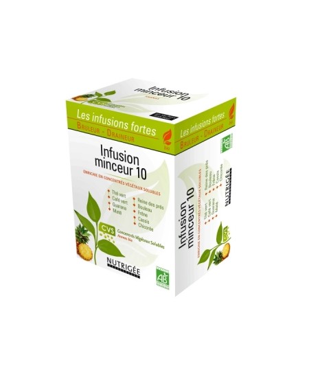 Infusion Minceur 10 plantes - 30 sachets - Nutrigee équilibre du poids corporel Espritphyto