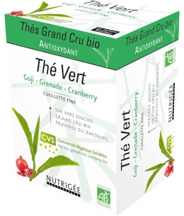Thé Vert bio Goji Grenade Cranberry gamme Thés Grand Cru - 30 sachets - Nutrigee Espritphyto